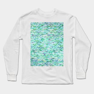 Marble Mosaic in Mint Quartz and Jade Long Sleeve T-Shirt